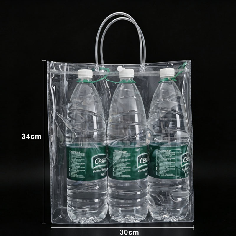 Bolsa de mano transparente de PVC, bolsa de regalo de plástico, bolsa de embalaje de regalo pequeña de alta gama, bolsa de mano popular, logotipo personalizado