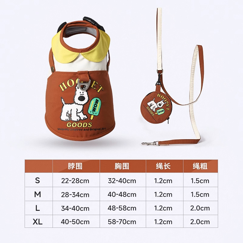 Cuerda de tracción para perros HOOPET, correa para el pecho para mascotas para gatos, cuello anti-estrangulado, West Highland, chaleco para perros pequeños, cuerda para pasear perros