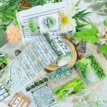 跨境出口pet手帐胶带装饰拼贴百搭花花造景DIY解压玩具手帐素材