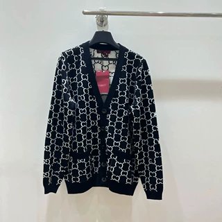 26新款双面穿提花V领排扣针织洋气开衫时尚慵懒百搭高级感外套