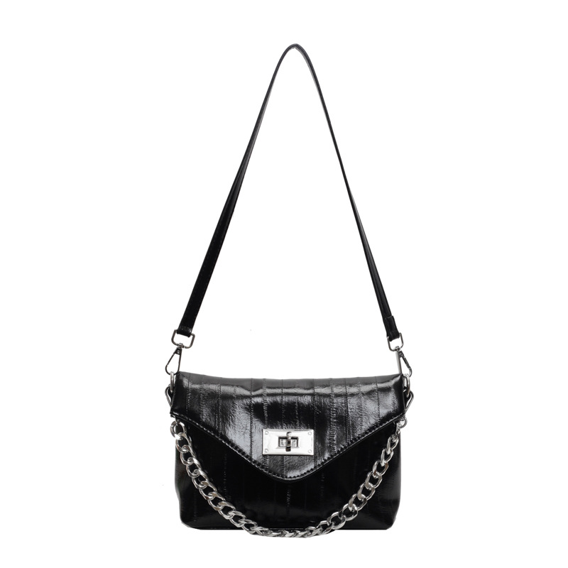 Bolso de textura transfronteriza 2025 verano nuevo bolso de cadena bolso de hombro de sentido avanzado bolso de mensajero a rayas simple mujer