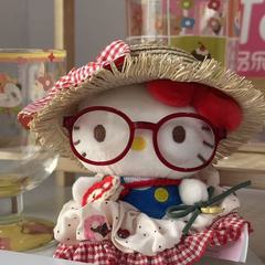 出游戴蝴蝶结帽Kitty猫包包挂件钥匙扣挂饰毛绒玩偶公仔女生礼物