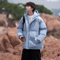 男性のゆったりとした防水フード付きの綿服韓国版男性の秋の登山服アウトドアの綿服防水ジャケット