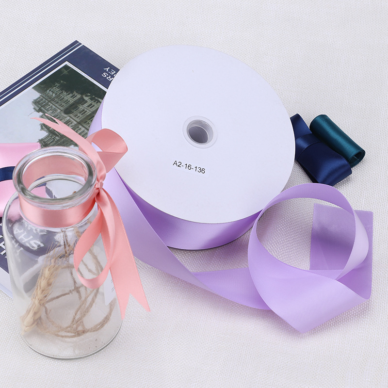 5cm cinta de poliéster arco DIY cinta ramo de boda pastel de frutas caja de regalo embalaje cinta de satén de colores