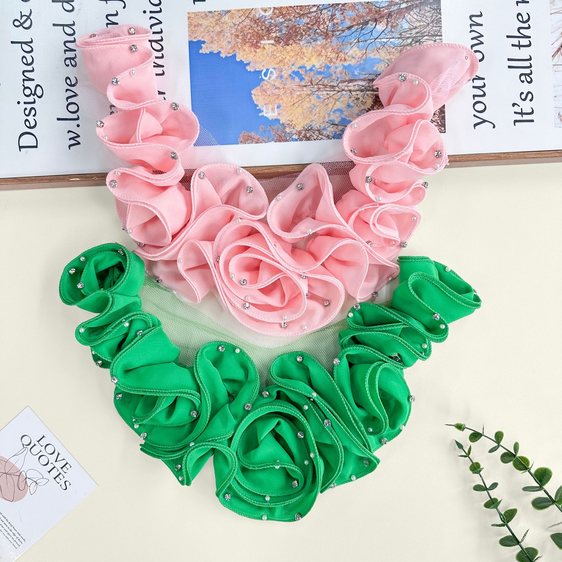 Flores transfronterizas supergranas auriculares estereoscópicas flores estereoscópicas accesorios de flores grandes vestidos de boda material de traje de baile