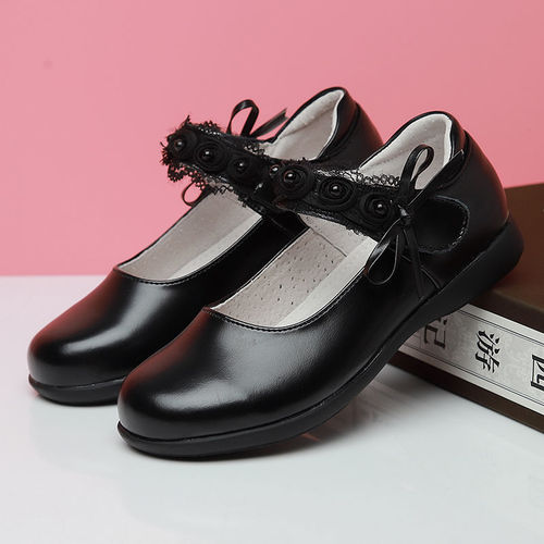 Leather children's shoes black princess shoes baby school performance single shoes student soft leather cross-border dropshipping