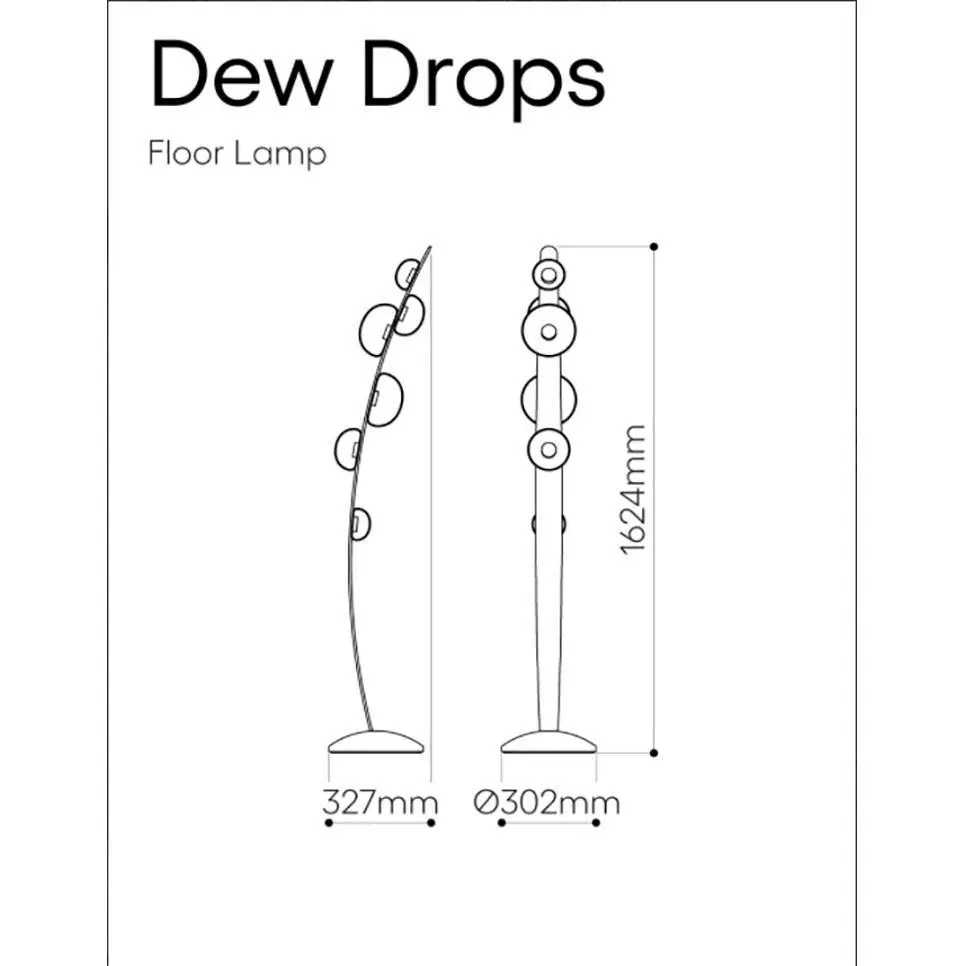 Зондова фабрика прямая продажа BOMMA Dew Drops Dew Drops Dew Down Leather Floor Lamp Designer Living Room Роскошная гостиная