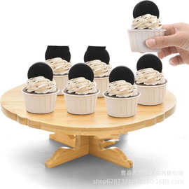 木质蛋糕架桌面高脚纸杯蛋糕甜品架婚礼派对装饰甜品展示架熟食盘