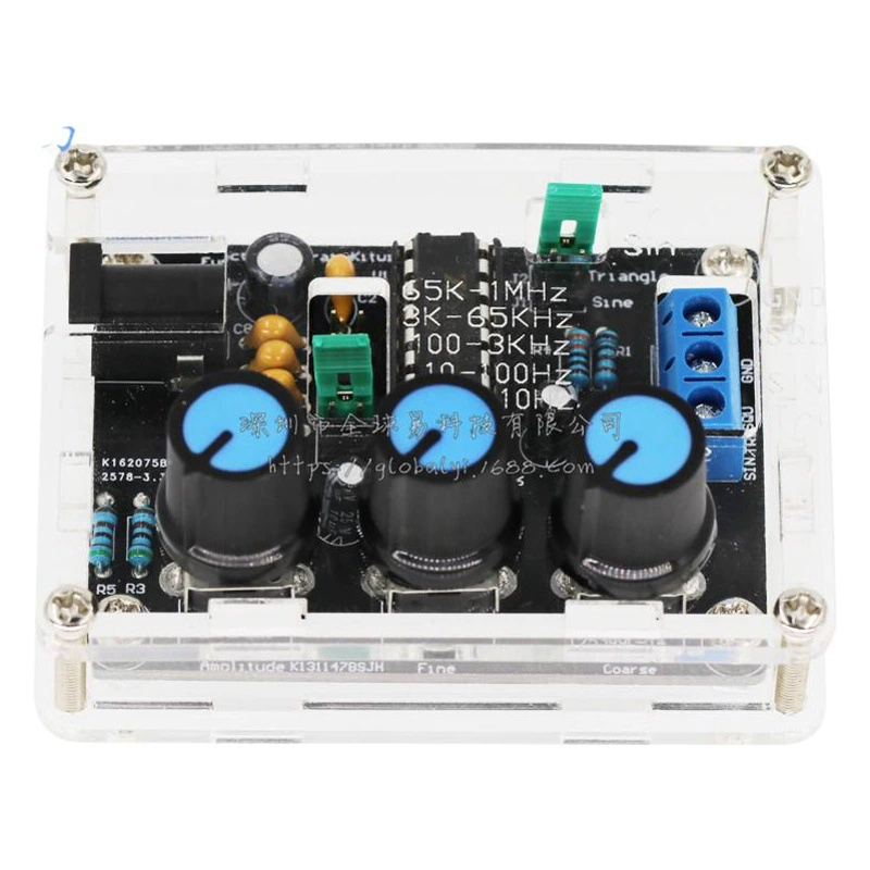 Новый Высокоточный генератор сигналов XR2206 DIY детали с акриловой синусоидой Shell