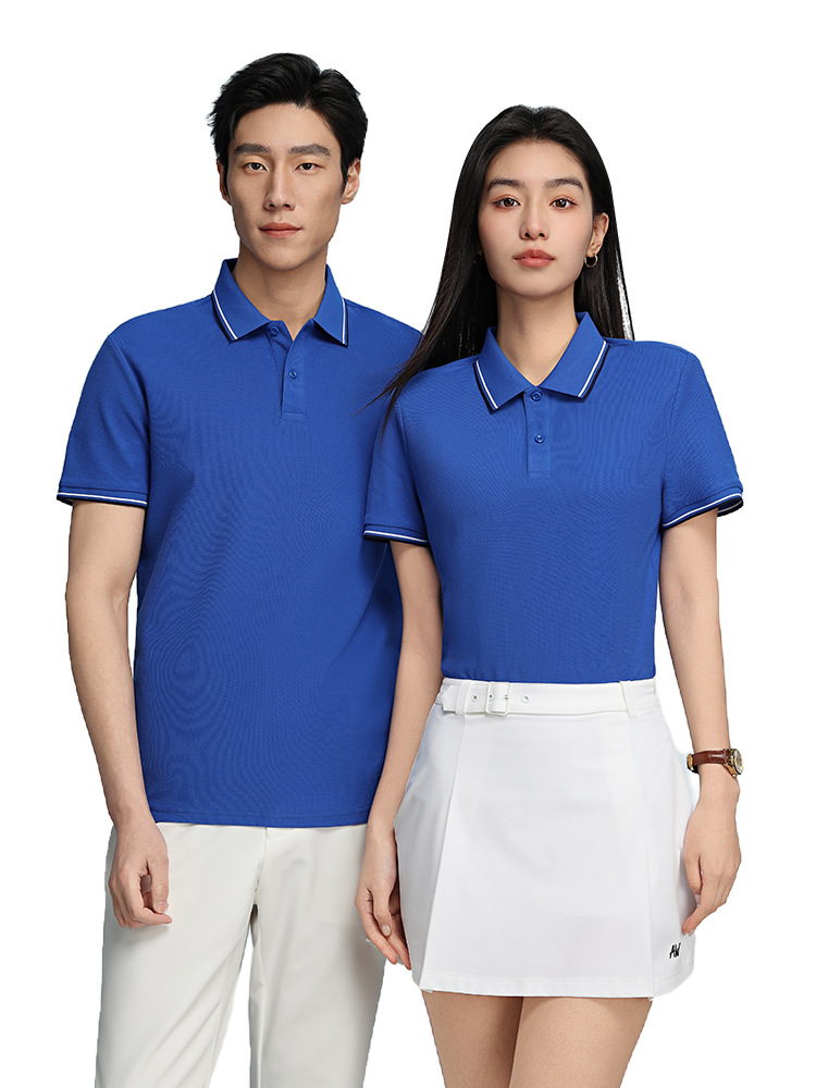 Comedor ropa de trabajo de manga corta personalizada logotipo impresa de verano café leche tienda de té supermercado 220 g algodón mercerizado polo camisa