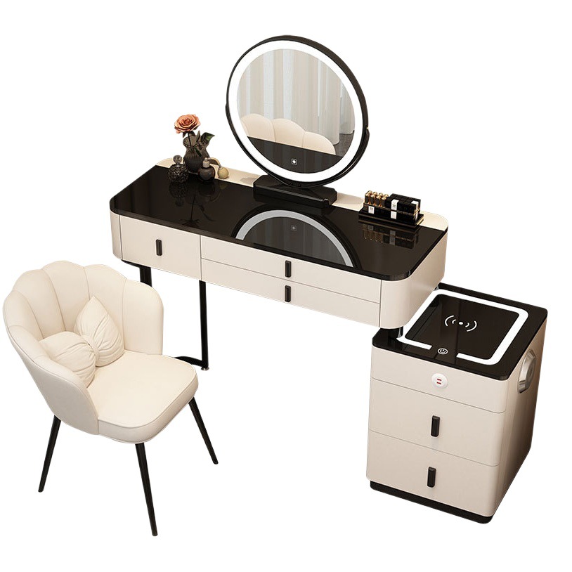 Elegante aparador moderno simple multifuncional inalámbrico Bluetooth carga Luz de lujo Internet celebridad pecho de cajones integrado tocador