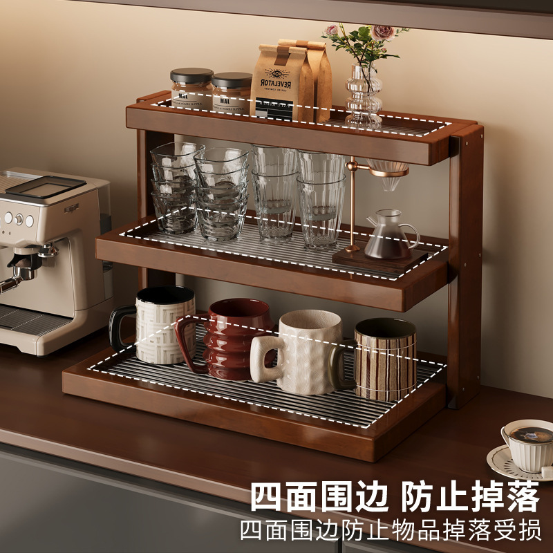 高颜値デスクトップ棚カップ棚アクリル多層展示棚テーブルテーブルテーブル茶室カップ収納棚|undefined