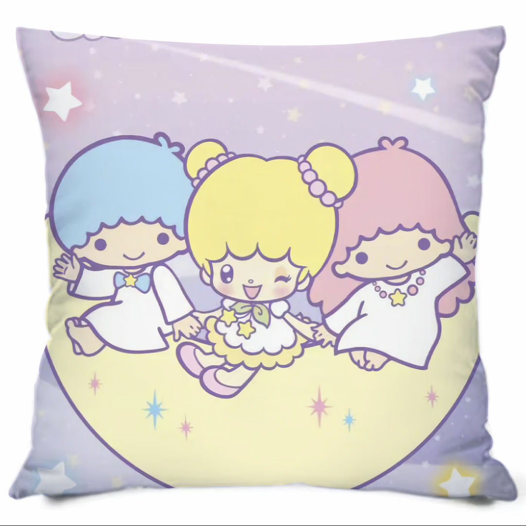 Almohada con estampado de dibujos animados de Sanrio, linda almohada de sofá para dormitorio, cojín de cabecera, cojín de asiento con soporte lumbar para coche