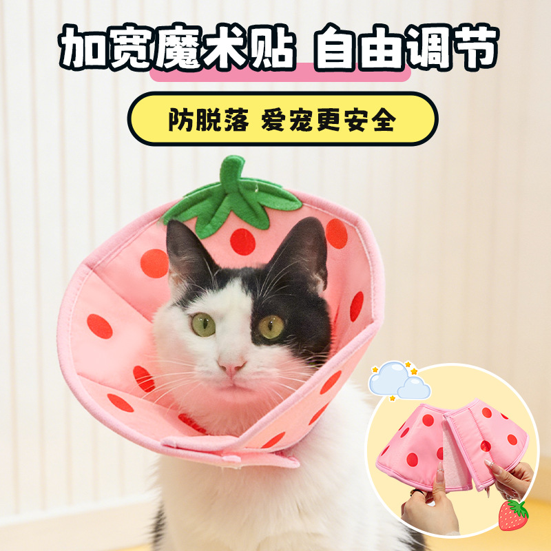 亚马逊伊丽莎白圈卡通印花宠物保护套 防护罩猫咪防舔绝育猫脖圈