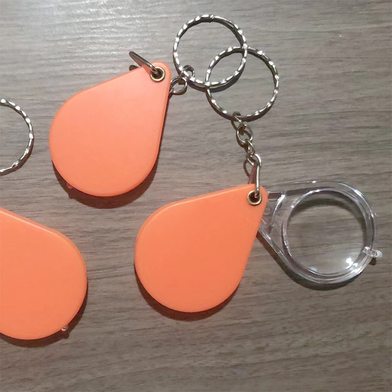 Magnifying glass keychain folding portable creative home use for students, children and the elderly handheld high-definition mini wholesale