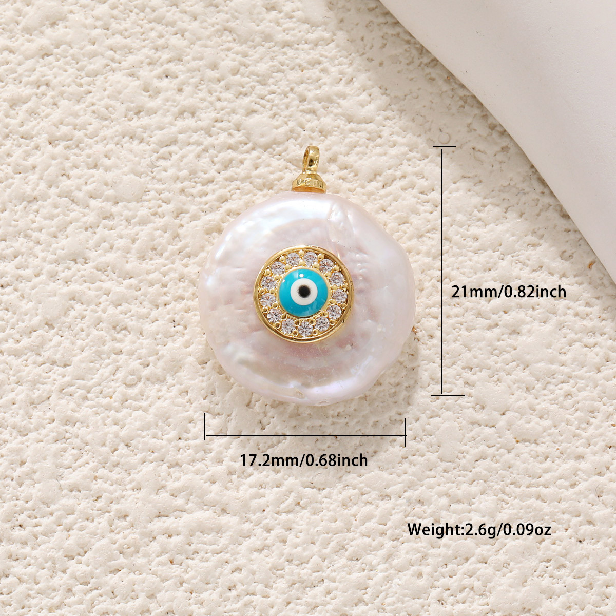 5g Weight Pendant Jewelry Making Type 13.8*18mm Jewelry Making Size Zircon Inlay Material DIY Jewelry Accessories Classification 1 Piece Quantity Copper Material Eye Pattern Enamel, Inlay Design IG Style Style 1 Piece 13.8*18mm Copper Zircon Eye Pendant 26