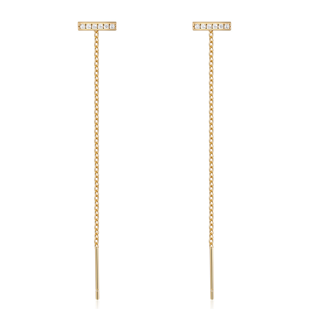 10g Weight Drop Earrings Classification 1 Pair Quantity Casual, Daily Occasion 925 Sterling Silver Material Geometric, Solid Color Pattern Women's Gender Plating Design Simple Style Style 1 Pair 925 Sterling Silver Geometric Solid Color Drop Earrings 8