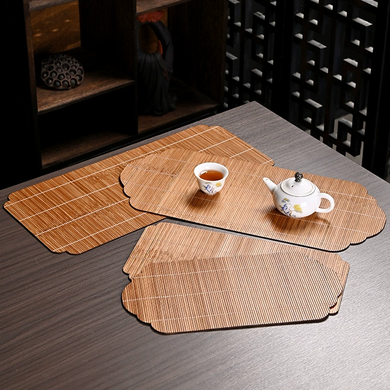 Бамбуковый чайный коврик ручной работы