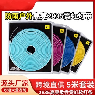 Flexible Silicone Rgb Neon Light with 12V Low Voltage Led Billboard Shape Outdoor Waterproof Decorative Light 612 Set