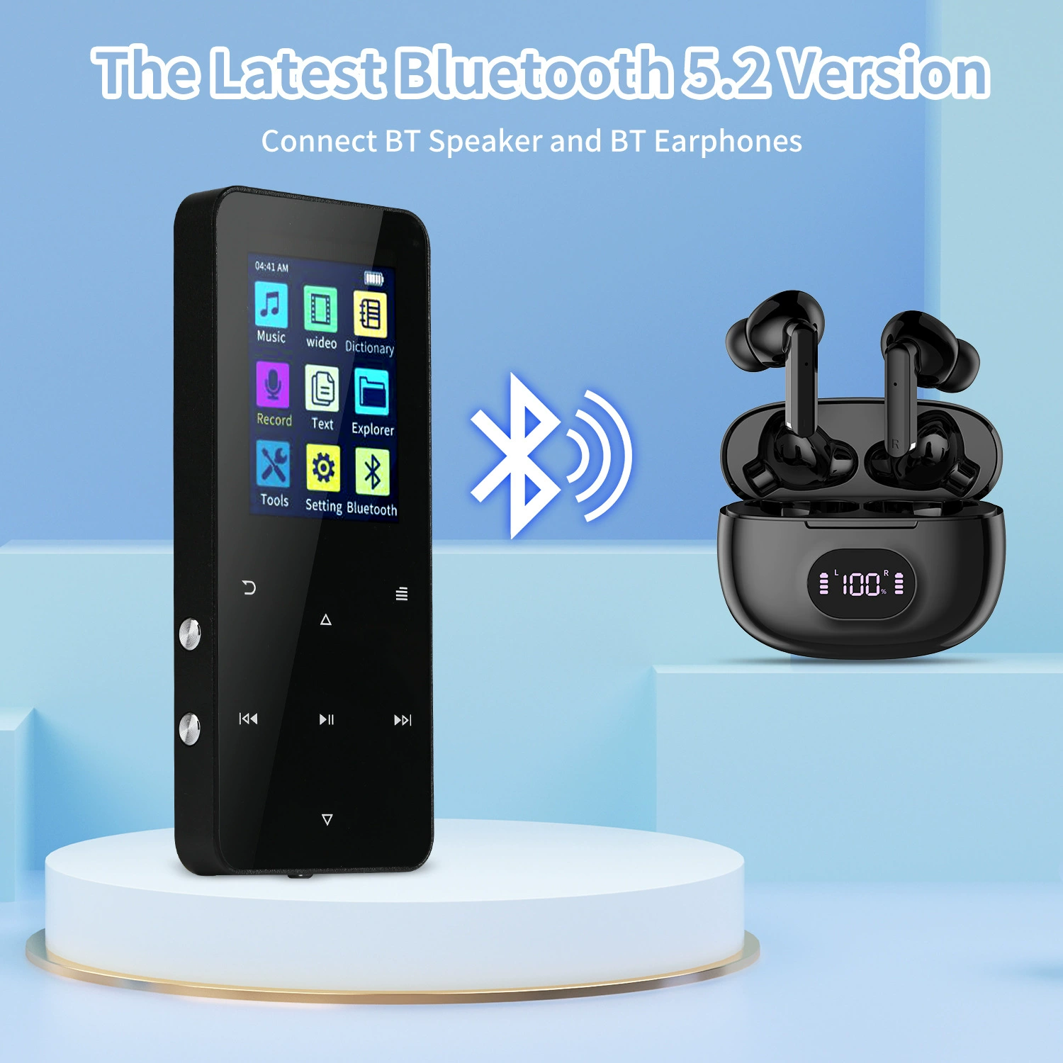 Металлический плеер для школьников, (торговля через границы), MP3, bluetooth, MP4