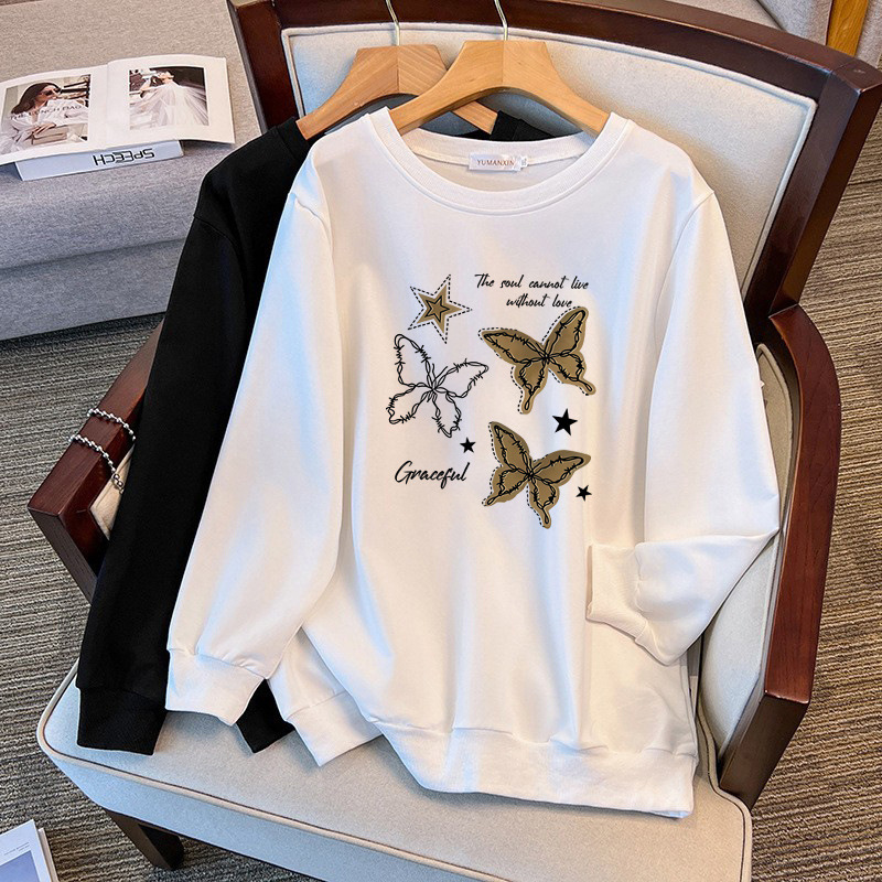 200/ 175kg Large Size Oversized 150kg Loose Fit Autumn Sweatshirt Bust Size/150/160/170-1136