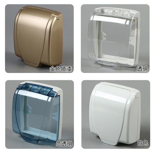 Factory wholesale cross-border 86-type universal transparent waterproof box switch plug white waterproof cover engineering splash-proof box