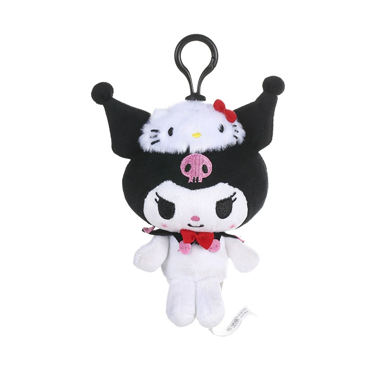 Плюшевый кулон Sanrio Hello Kitty, лицензионный талисман для сумки, плюшевый брелок, случайный цвет