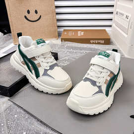 2025秋冬季新款大童运动阿甘鞋轻底双网透气大童休闲鞋