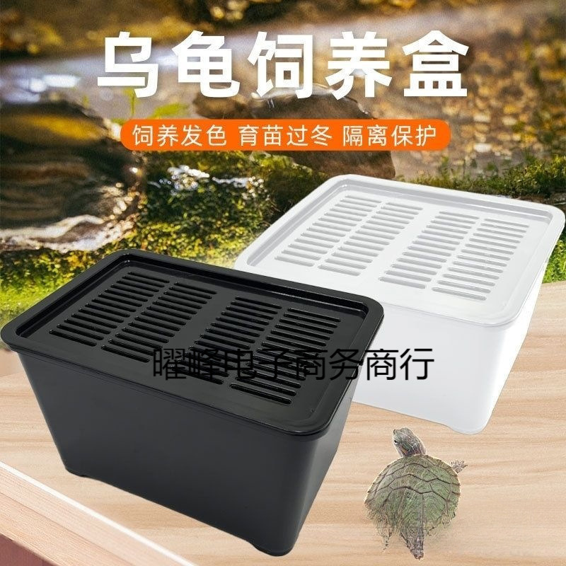 乌龟发色盒幼龟孵化饲养盒蛋龟加温黑白隔离龟苗饲养套盒带沉淀板|undefined