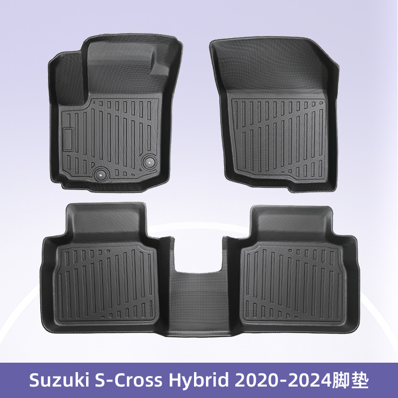 Europa para Suzuki S-Cross2020 - 2024 híbrido 3D todo el tiempo material TPE almohadilla de pie de automóvil