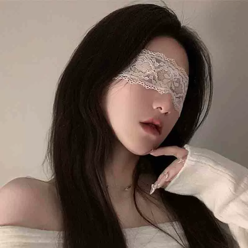 Кружевная сексуальная белая повязка для сна, вуаль, кружевное платье, выпускная вечеринка