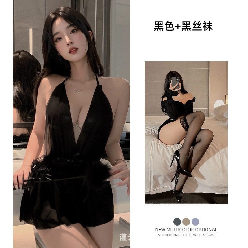 블랙+블랙 스타킹