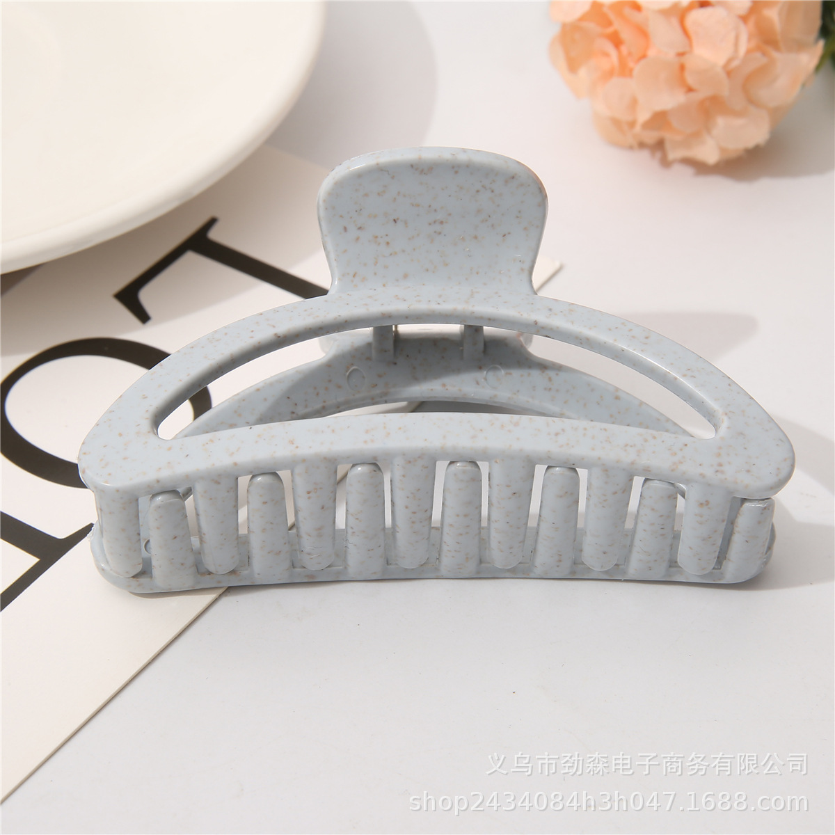 Venta caliente transfronteriza paja de trigo Morandi grab clip arco hueco cabeza de tiburón clip material degradable horquilla