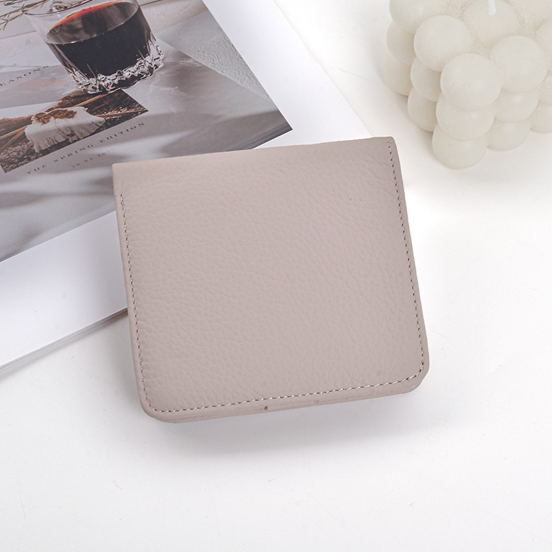 Primera capa de cuero genuino monedero multifuncional anti-robo cepillo pequeña tarjeta de cambio bolsa de gran capacidad de almacenamiento transfronterizo bolso de las mujeres al por mayor