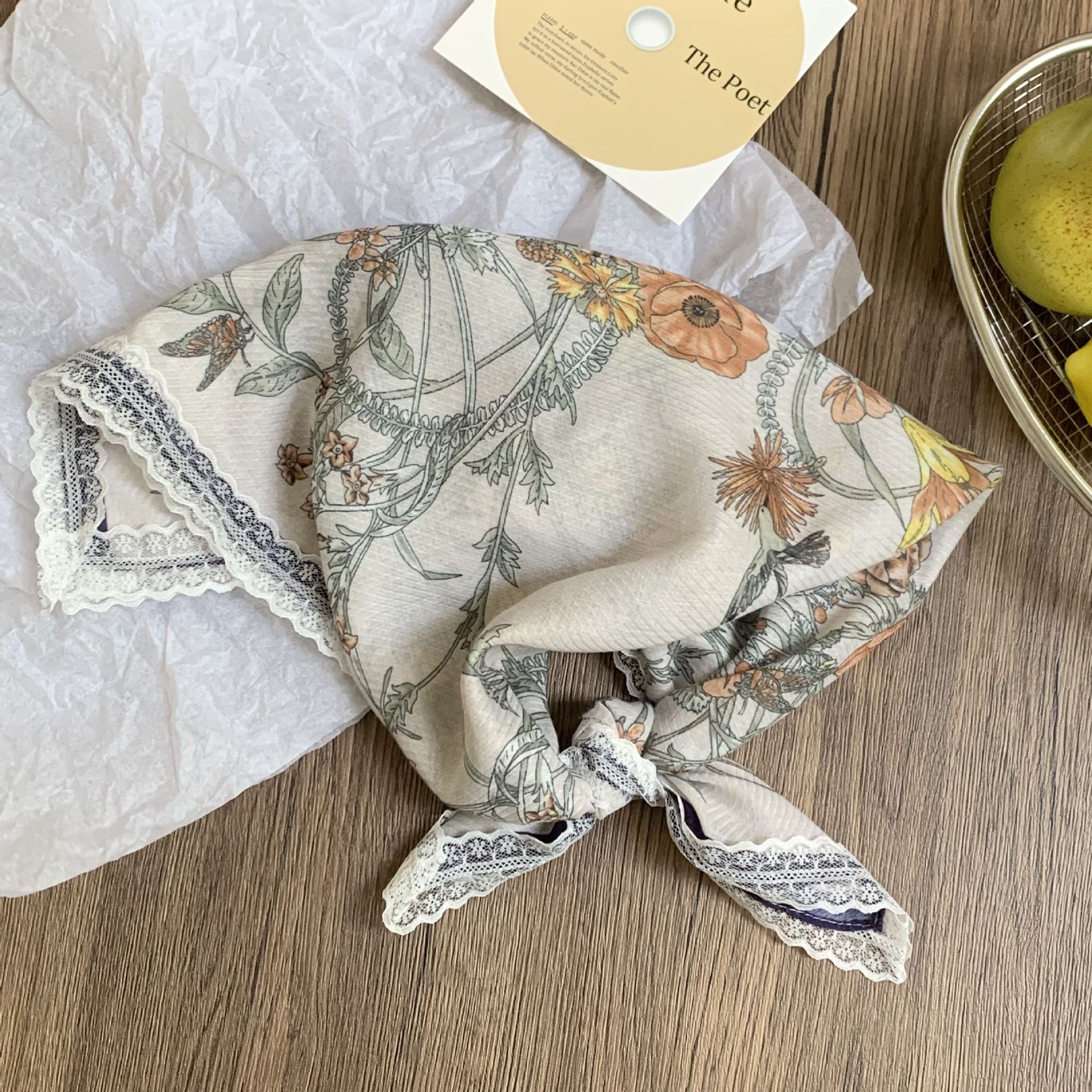 Buñuelo de seda cuello pequeño buñuelo cuadrado primavera y verano nueva moda decoración buñuelo de cuello paquete buñuelo de cabeza buñuelo de verano buñuelo de cabello buñuelo de cabello