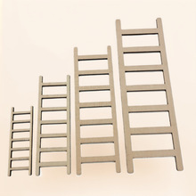 厂家生产木制工艺礼品拍摄道具微景观圣诞节饰品小木梯工艺品摆件