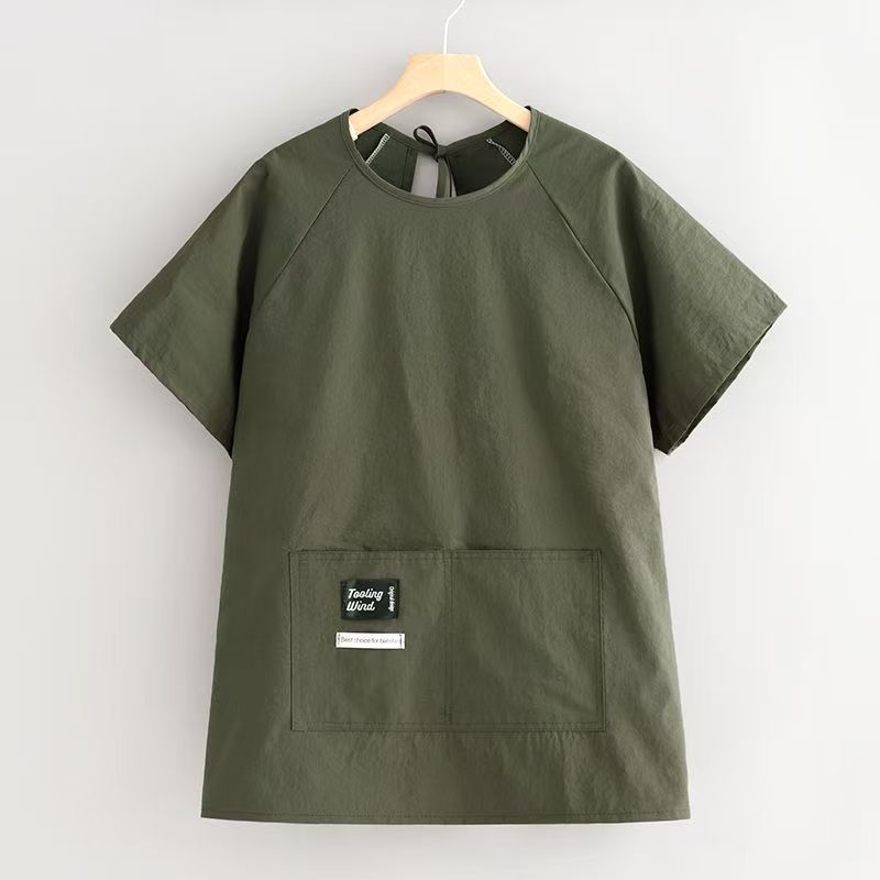 Half-sleeve upgraded water-repellent green