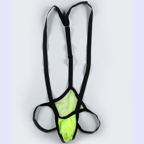 Cross-border supply men's body shaping jumpsuit ice mesh casual elastic bodybuilding jumpsuit suspender underwear