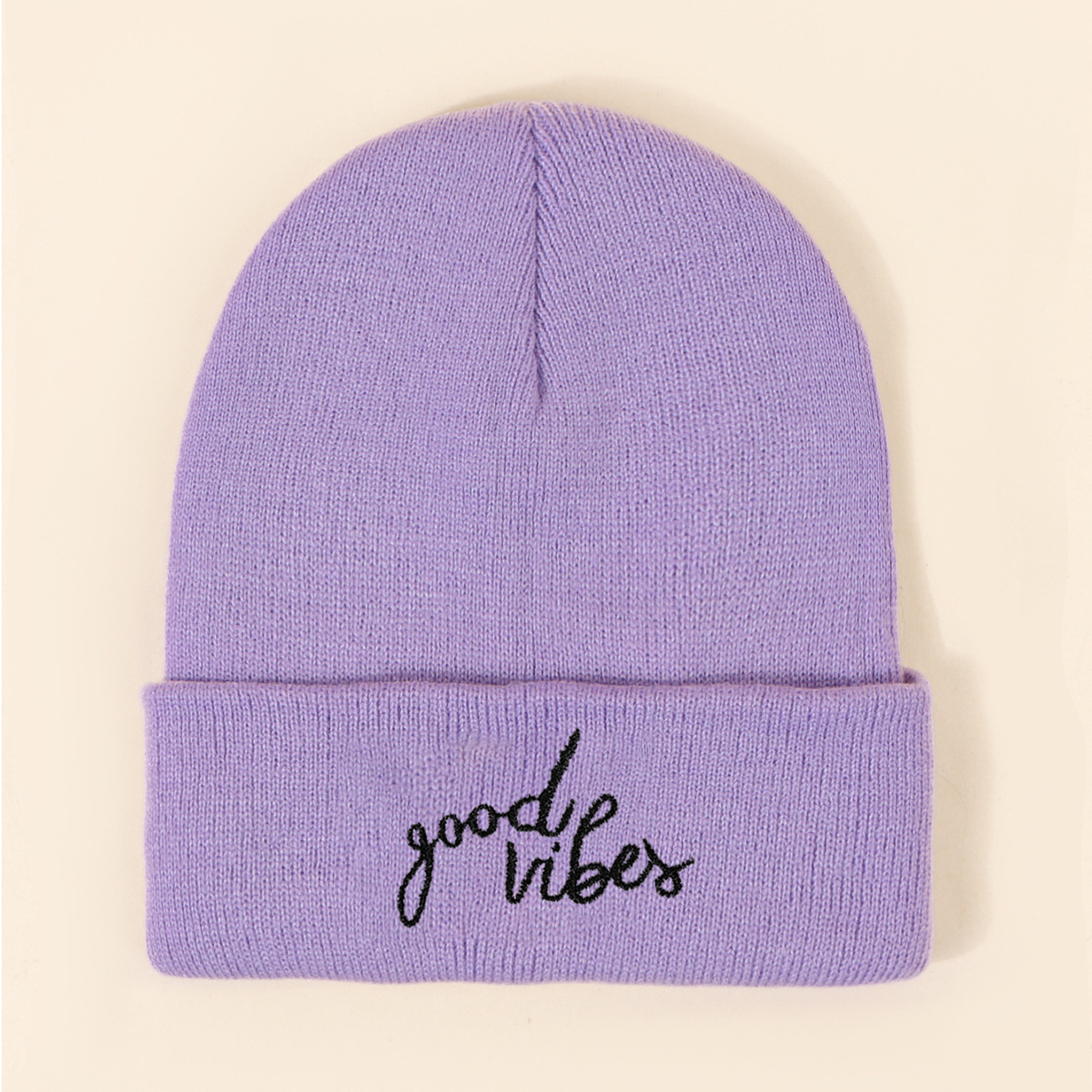 Daily Occasion Acrylic Material Unisex Basic Letter Embroidery Eaveless Wool Cap
