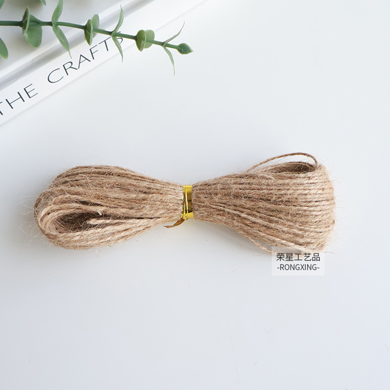 Cuerda de cáñamo Cuerda de cáñamo de bricolaje Cuerda hecha a mano de alta calidad Cuerda de cáñamo de grosor natural Adornos artesanales Cuerda de encuadernación colgante al por mayor image 10