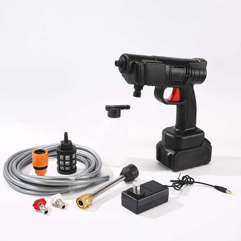 Pistola de agua de limpieza inalámbrica venta al por mayor de litio eléctrico de lavado de coches pistola de agua eléctrica hogar batería de litio bomba de lavado de coches lavadora de coches de alta presión image 4