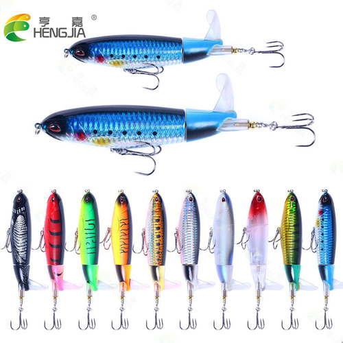 Hengjia 13g 17g 36g floating pencil propeller fishing bait wholesale simulation Luya bait water tractor