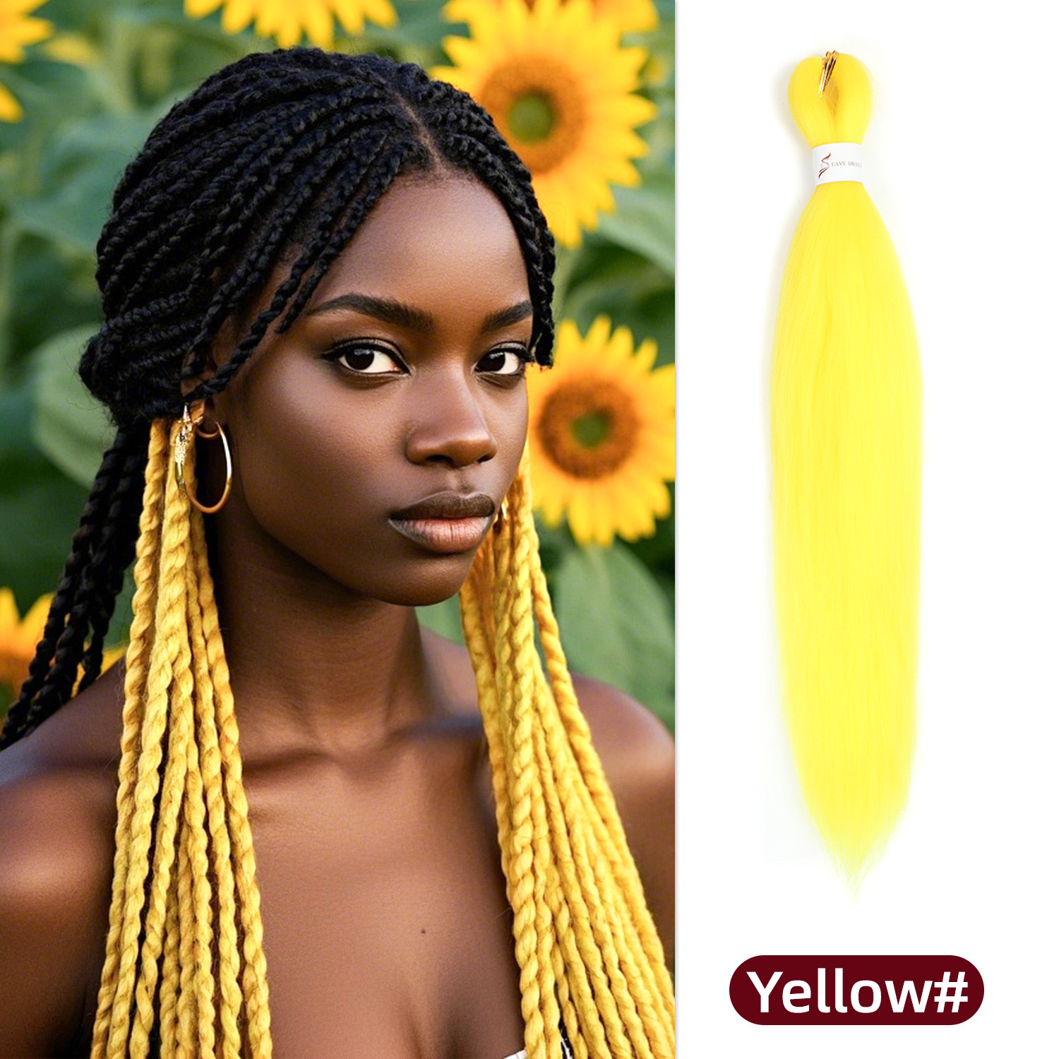 Pelucas de trenzas grandes EZ para actuaciones, populares en línea, trenzas versátiles para mujeres africanas, rastas de fibra sintética de colores al por mayor, muy vendidas en África.