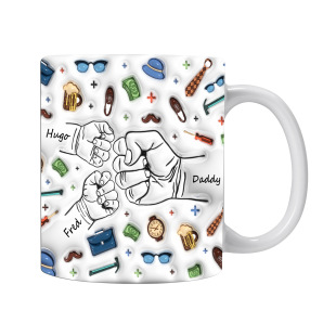 Fist Bump���H��Name�����R�˱���Fatherˮ��Personalizedȭ�^Mug