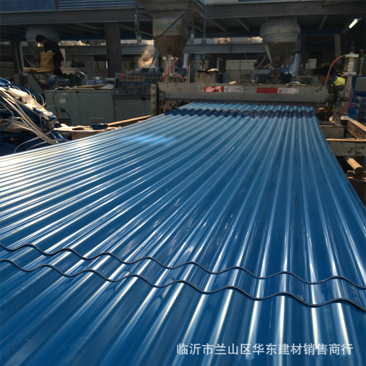 莱芜蓝色asa塑钢瓦钢城塑钢瓦梯形屋面瓦莱钢3mmpvc塑钢瓦防腐瓦