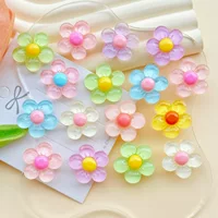 Мультяшный прозрачный цветок смолы diy ювелирные изделия для телефона чехол для холодильника мобильный телефон кронштейн патч заколка для волос материал для украшения волос