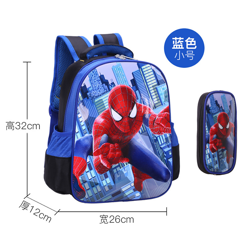Spider-Man Primary School mochila niños de jardín de infantes reducción de la carga ligera 1-2-3-4-5 niños al agua Capitán América