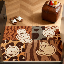 卡通小猫入户门地垫家用玄关防滑脚垫丝圈蹭土刮沙进门门垫可代发