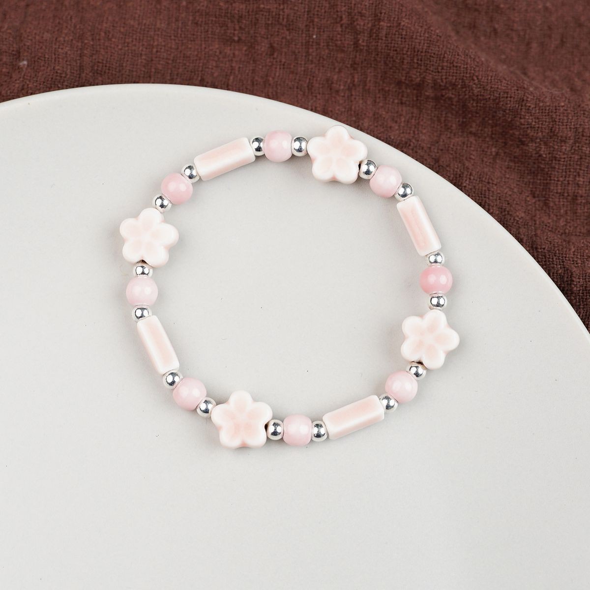 Jingdezhen pulsera de cerámica de verano mujer alta sensación galletas serie de gatos nicho diseño universal pulsera alta sensación