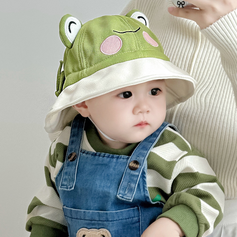 Sombreros infantiles primavera y otoño lindos gorros de pescadores de chicas mujeres y hombres bebés coreanos sombreros de cuenca